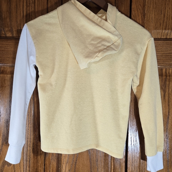 5 For 20 BKE Youth Yellow Cream Gray Colorblock Hoodie sz 8 - Picture 3 of 3